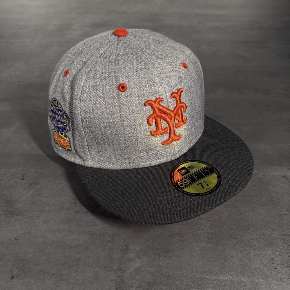 Hat Club New York Mets New Era Cap 7 3/4 Heathered Gray Shea Stadium Cooperstown